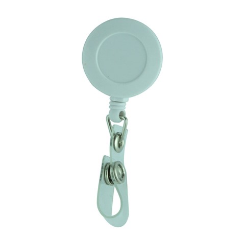 STERLING RETRACTABLE BADGE HOLDER - WHITE